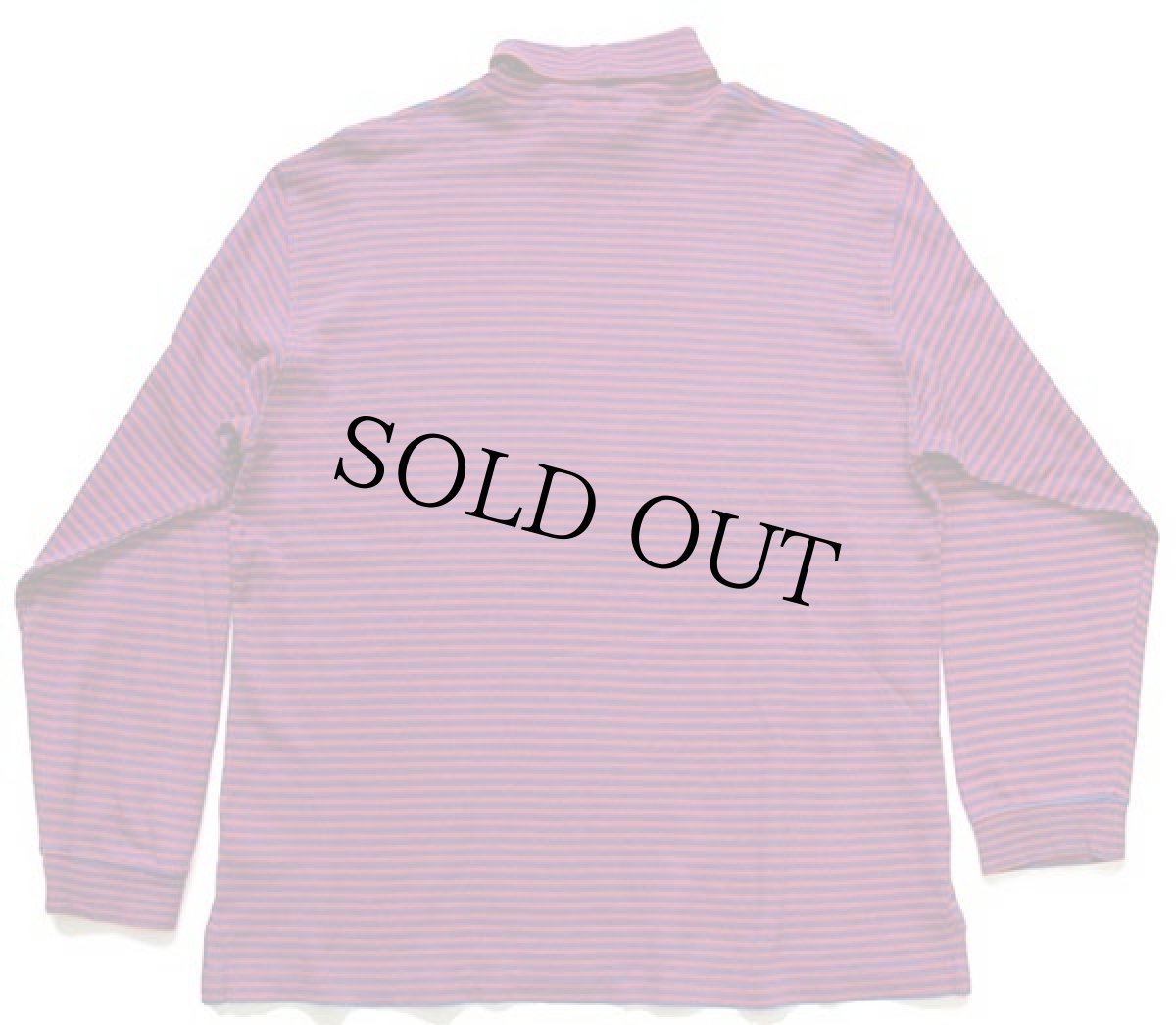 画像2: 90s Brooks Brothersブルックスブラザーズ タートルネック ボーダー カットソー 赤×青 M (2)