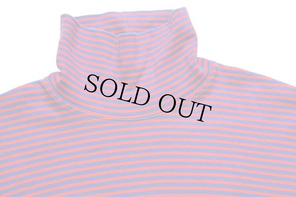 画像3: 90s Brooks Brothersブルックスブラザーズ タートルネック ボーダー カットソー 赤×青 M (3)