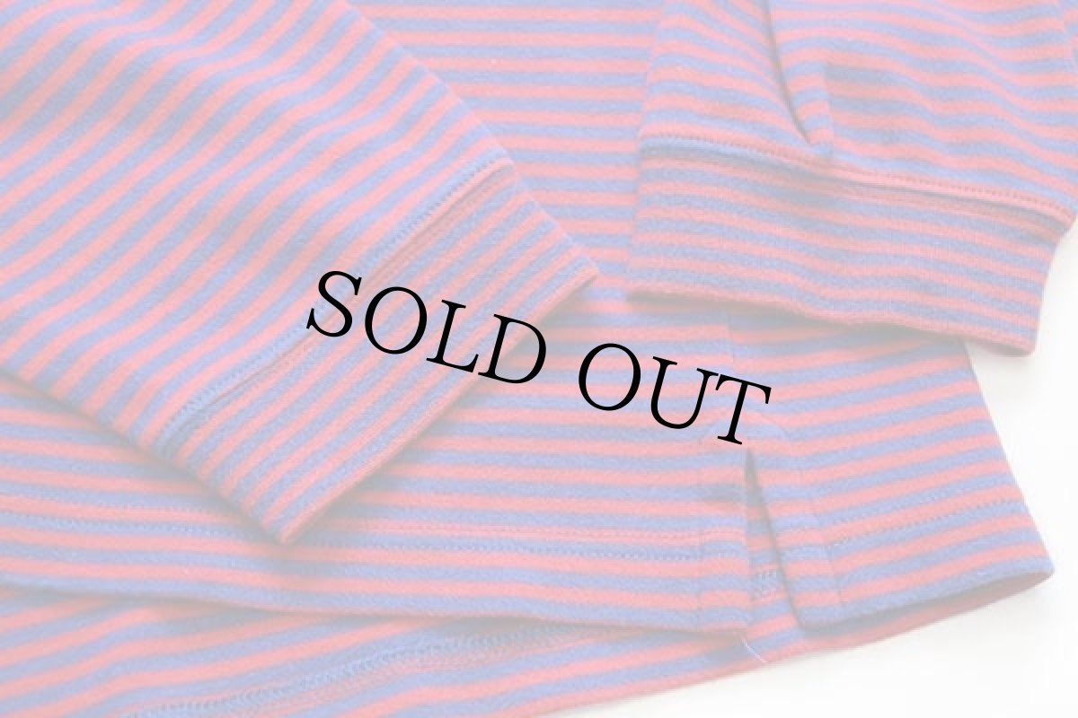 画像5: 90s Brooks Brothersブルックスブラザーズ タートルネック ボーダー カットソー 赤×青 M (5)