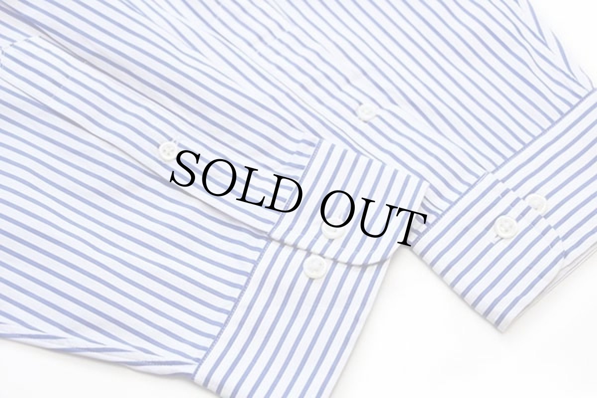 画像6: デッドストック★ラルフローレン ストライプ ボタンダウン コットンシャツ サックス×白 17.5 (6)