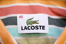 画像4: LACOSTEラコステ クレイジーストライプ ボタンダウン コットンシャツ 40 (4)