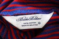 画像4: 90s Brooks Brothersブルックスブラザーズ タートルネック ボーダー カットソー 赤×青 M (4)