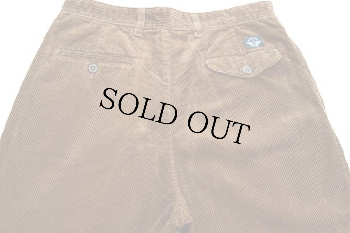 画像5: 90s DOCKERSドッカーズ ツータック コーデュロイパンツ 茶 w33 L30★ユーロ スラックス Levi'sリーバイス (5)