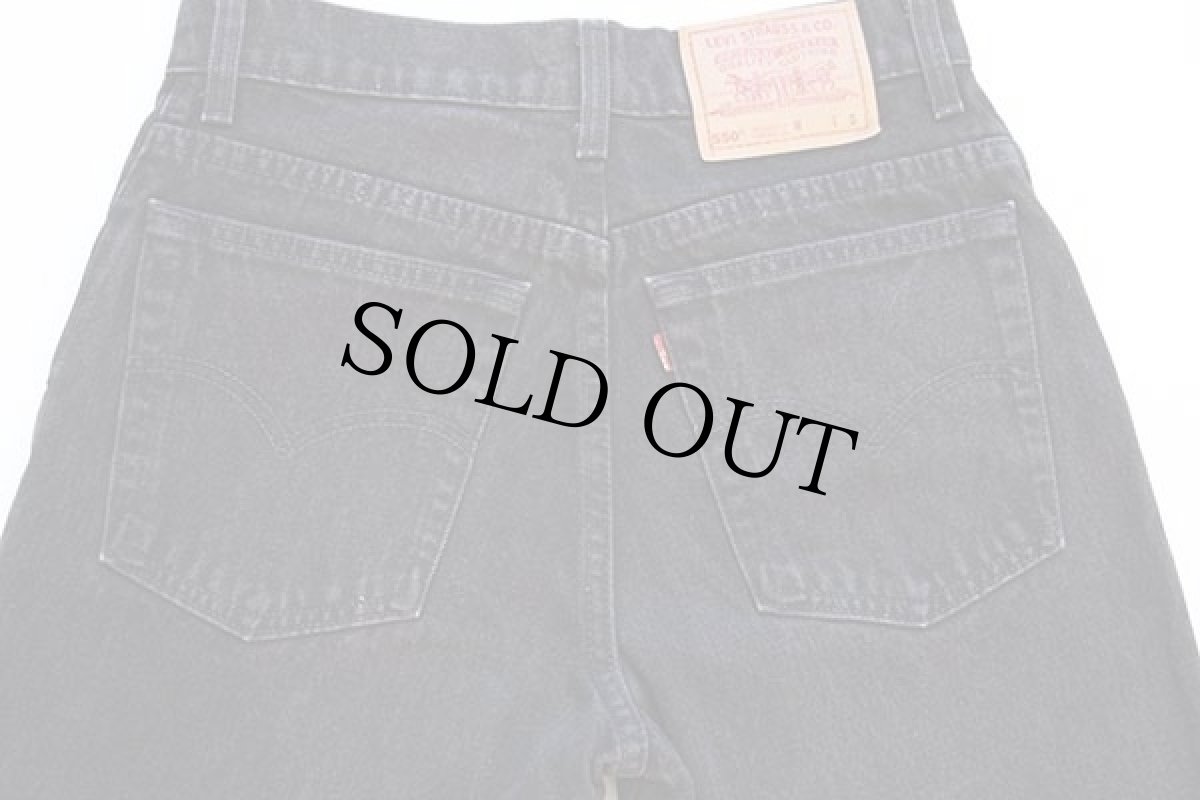 画像5: 90s USA製 Levi'sリーバイス 550 ブラック デニムパンツ 9 SHORT (5)