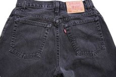 画像5: 00s USA製 Levi'sリーバイス 550 ブラック デニムパンツ 10 M MIS (5)