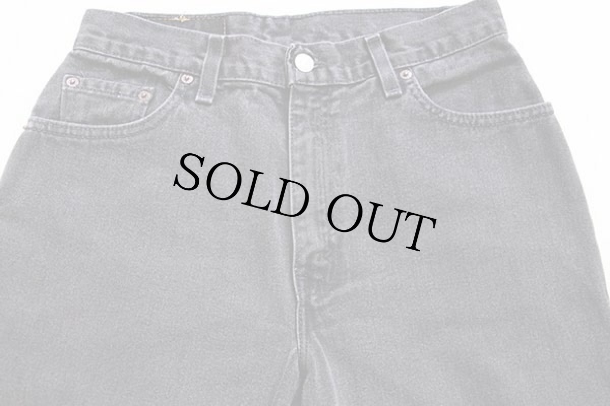 画像4: 00s USA製 Levi'sリーバイス 550 ブラック デニムパンツ 10 M MIS (4)