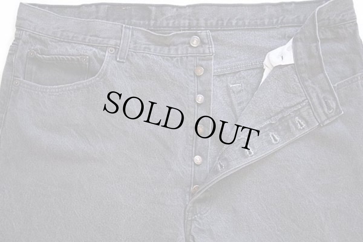 画像4: 90s USA製 Levi'sリーバイス 501 ブラック デニムパンツ w42 L32 (4)