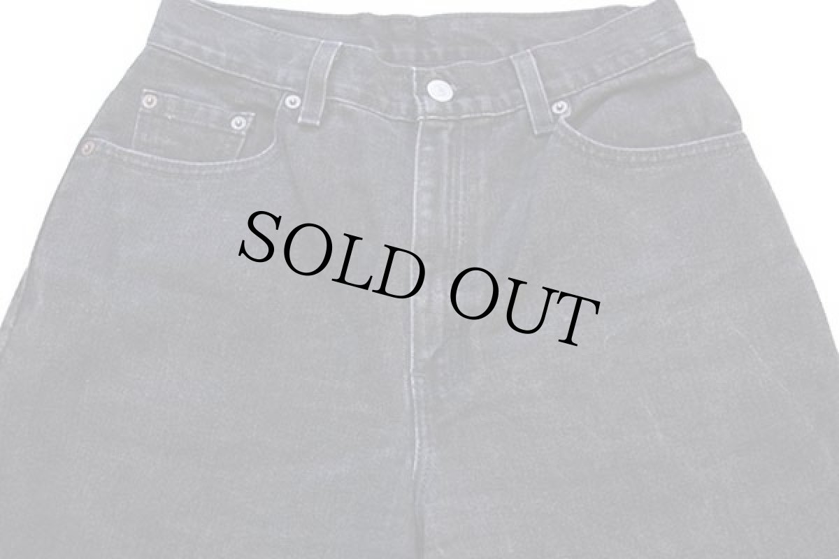 画像4: 00s USA製 Levi'sリーバイス 550 ブラック デニムパンツ 8 MIS M★89 (4)
