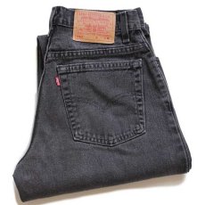 画像1: 00s USA製 Levi'sリーバイス 550 ブラック デニムパンツ 10 M MIS (1)