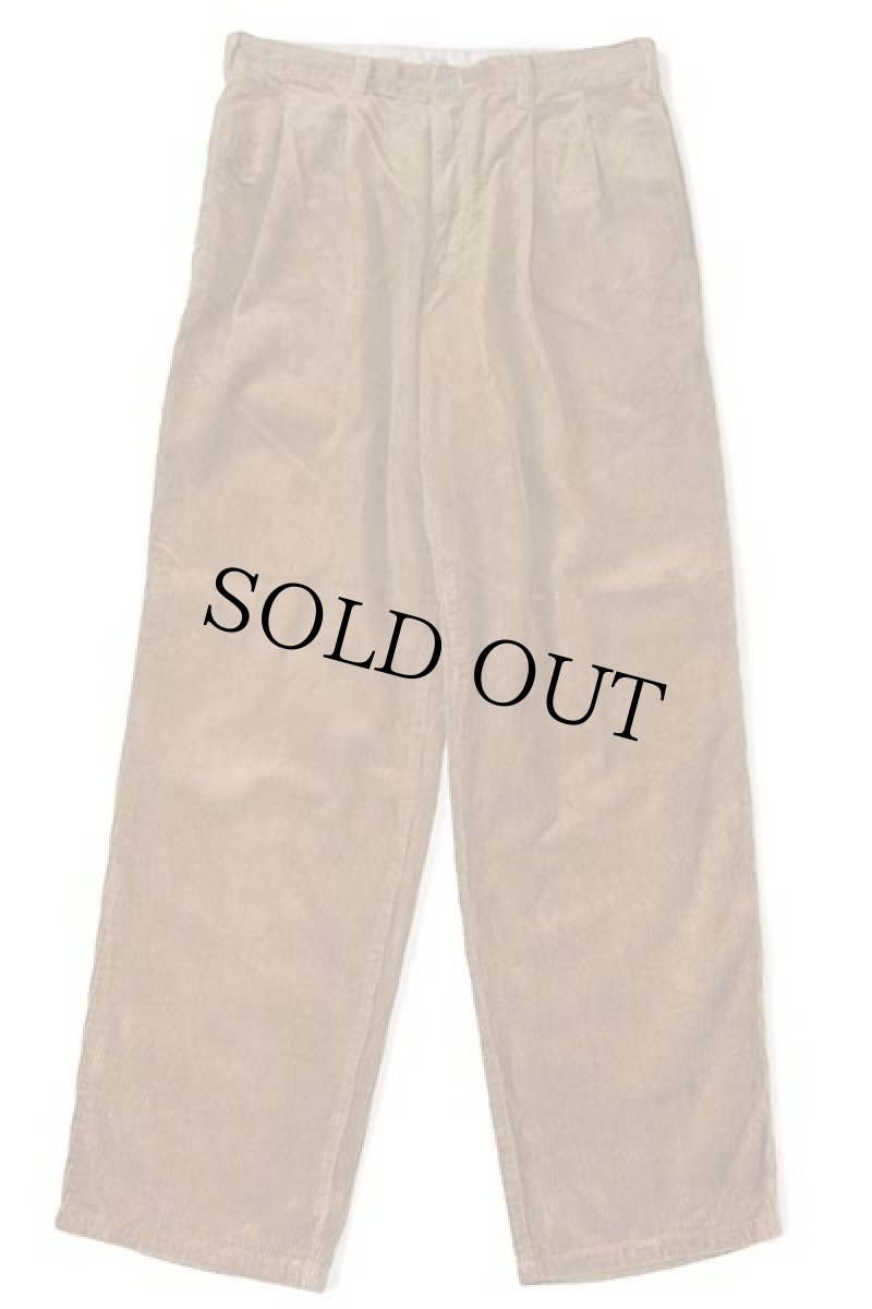 画像2: 90s DOCKERSドッカーズ ツータック コーデュロイパンツ 茶 w33 L30★ユーロ スラックス Levi'sリーバイス (2)