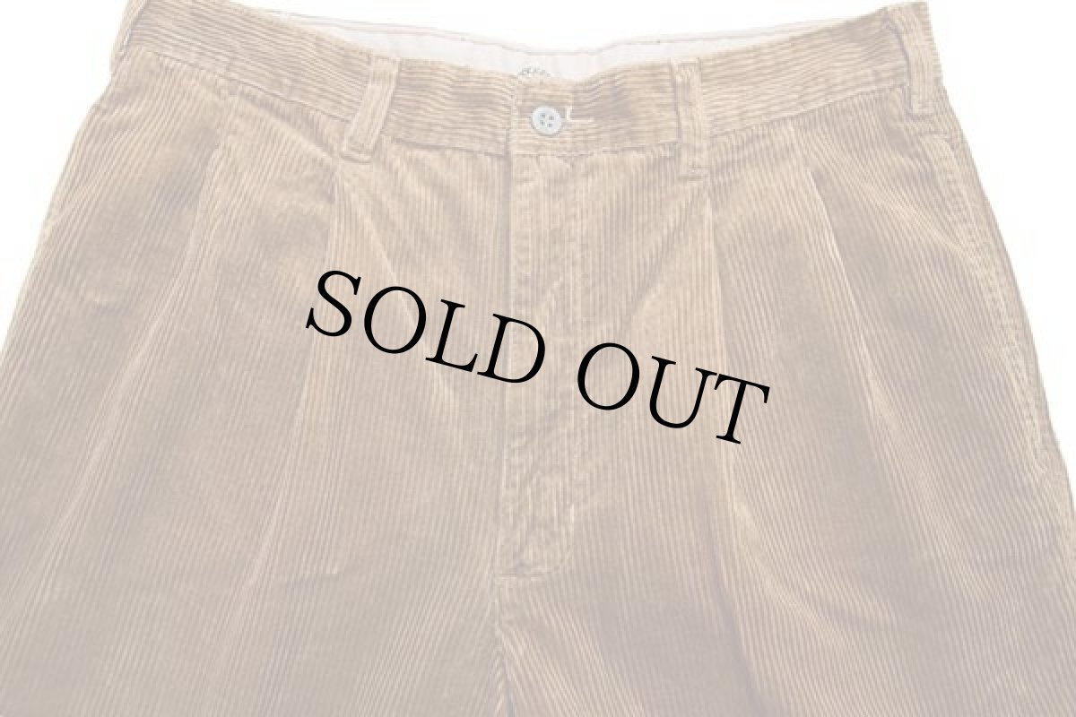 画像4: 90s DOCKERSドッカーズ ツータック コーデュロイパンツ 茶 w33 L30★ユーロ スラックス Levi'sリーバイス (4)