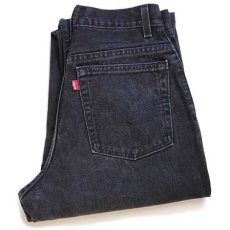 画像1: 00s USA製 Levi'sリーバイス 550 ブラック デニムパンツ 8 MIS M★89 (1)