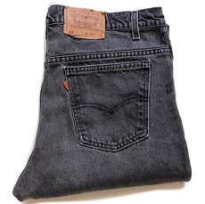 画像1: 90s USA製 Levi'sリーバイス 517 ブラック デニムパンツ w38 L30★ブーツカット (1)