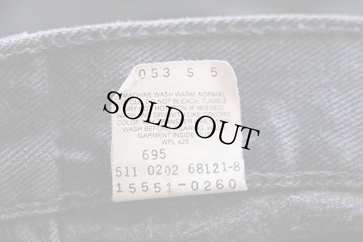 画像7: 00s USA製 Levi'sリーバイス 550 ブラック デニムパンツ 10 M MIS (7)