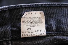 画像7: 00s USA製 Levi'sリーバイス 550 ブラック デニムパンツ 10 M MIS (7)