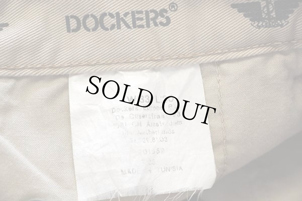 画像6: 90s DOCKERSドッカーズ ツータック コーデュロイパンツ 茶 w33 L30★ユーロ スラックス Levi'sリーバイス (6)