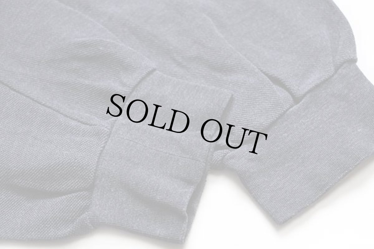 画像4: 80s LACOSTEラコステ ワンポイント コットン 鹿の子 長袖ポロシャツ チャコールグレー 5 (4)