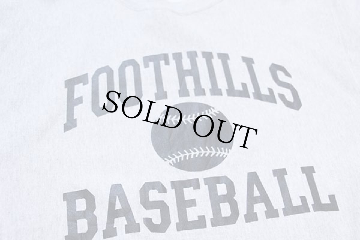 画像3: 90s USA製 The Cotton Exchange FOOTHILLS BASEBALL リバースウィーブ スウェット 杢グレー XXL (3)