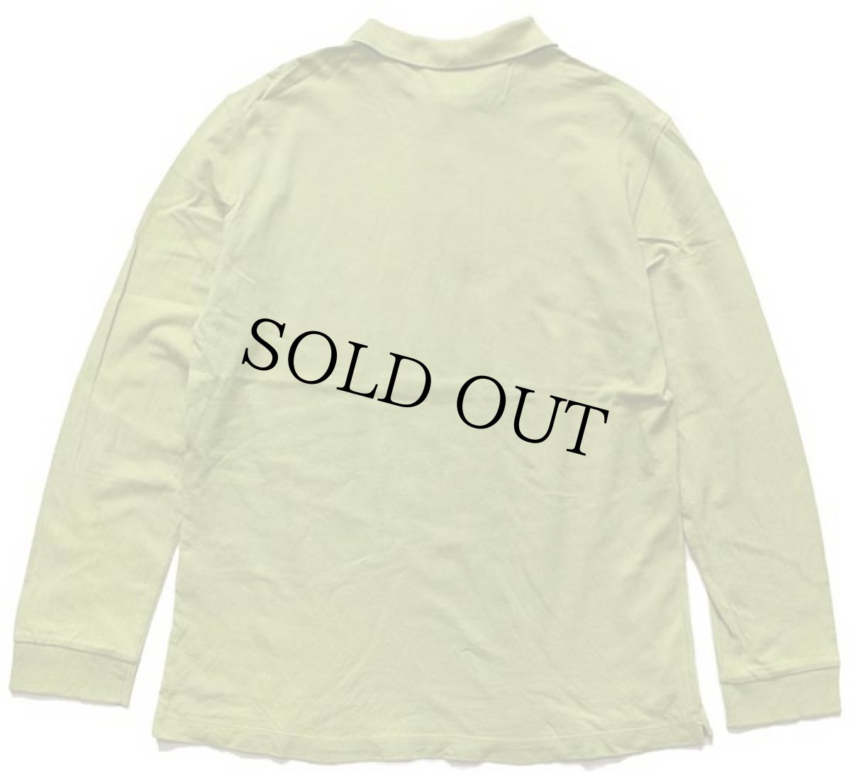 画像2: イタリア製 VALENTINO STUDIO コットン 鹿の子 長袖ポロシャツ 黄緑 L (2)