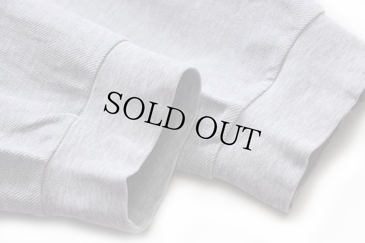 画像5: 80s LACOSTEラコステ ワンポイント コットン 鹿の子 長袖ポロシャツ 杢グレー 7 (5)