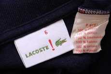 画像4: LACOSTEラコステ ワンポイント ポケット付き コットン 鹿の子 長袖ポロシャツ 紺 6 (4)