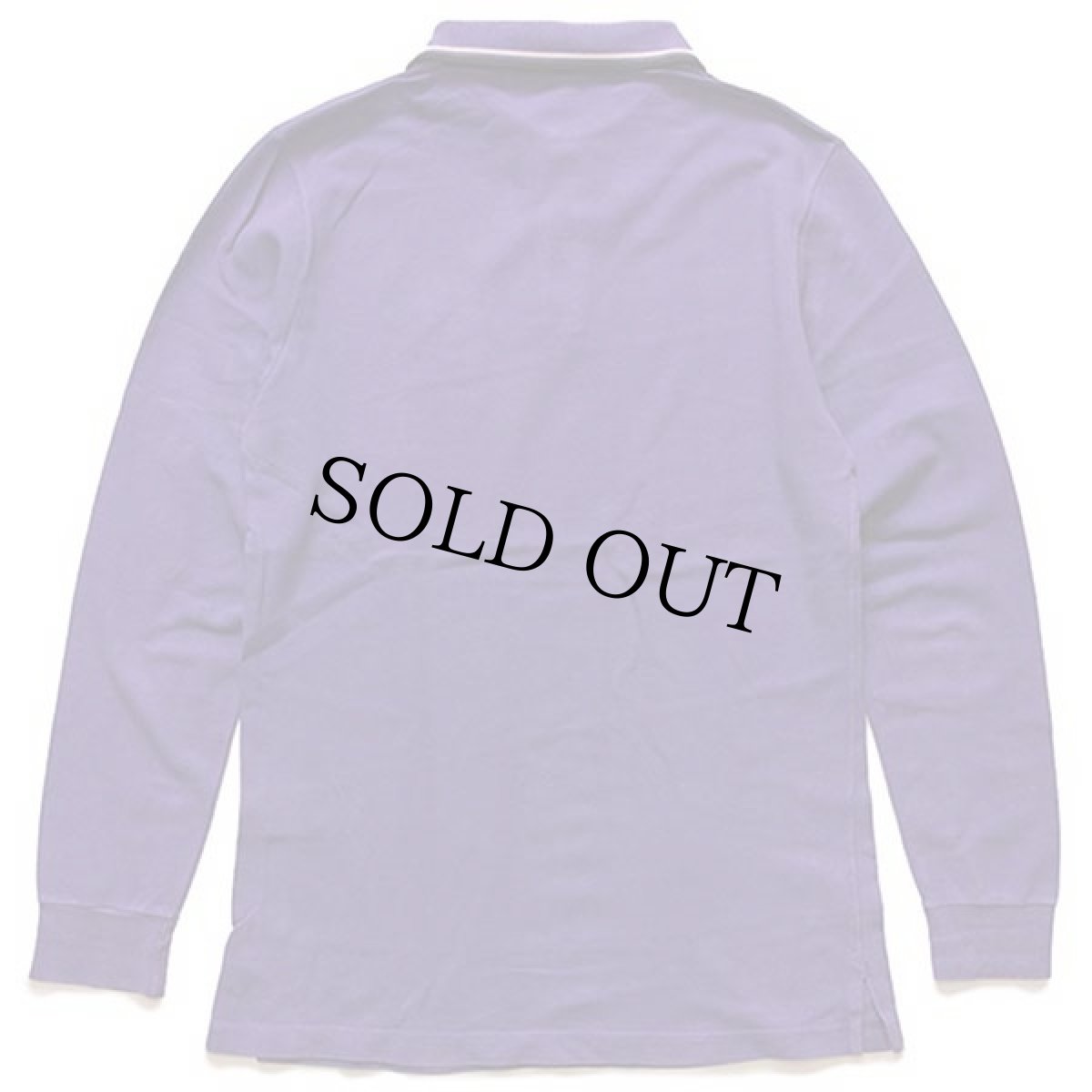 画像2: イタリア製 FRED PERRYフレッドペリー ワンポイント コットン 鹿の子 長袖ポロシャツ 紫 38 (2)