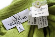 画像4: イタリア製 VALENTINO STUDIO コットン 鹿の子 長袖ポロシャツ 黄緑 L (4)