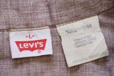 画像4: 70s USA製 Levi'sリーバイス マドラスチェック ヨーク切り替え ウエスタンシャツ 茶 L (4)