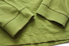 画像5: イタリア製 VALENTINO STUDIO コットン 鹿の子 長袖ポロシャツ 黄緑 L (5)