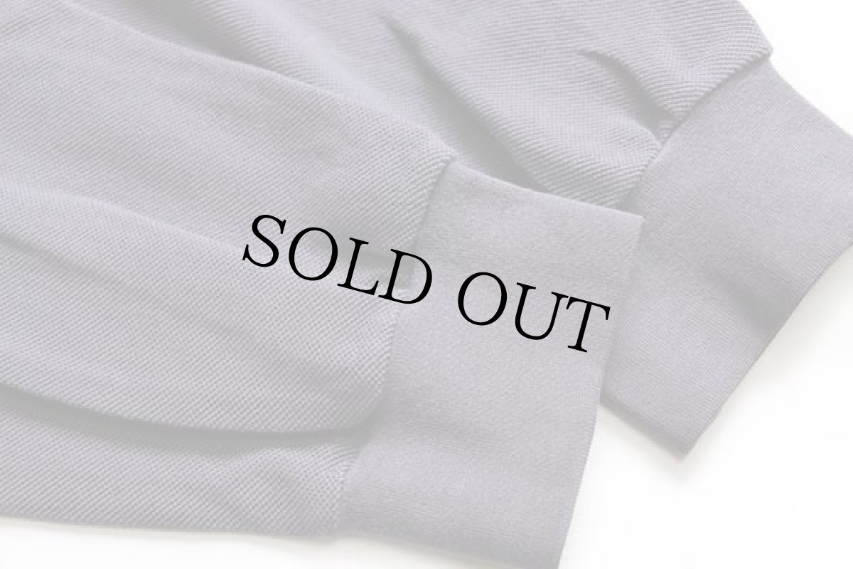 画像4: 80s LACOSTEラコステ ワンポイント コットン 鹿の子 長袖ポロシャツ グレー 5 (4)