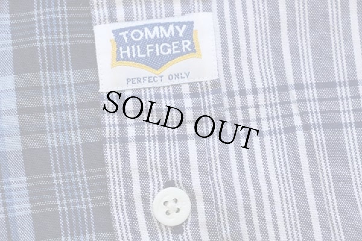 画像5: 90s TOMMY HILFIGERトミーヒルフィガー クレイジーパターン チェック ボタンダウン オックスフォード コットンシャツ (5)