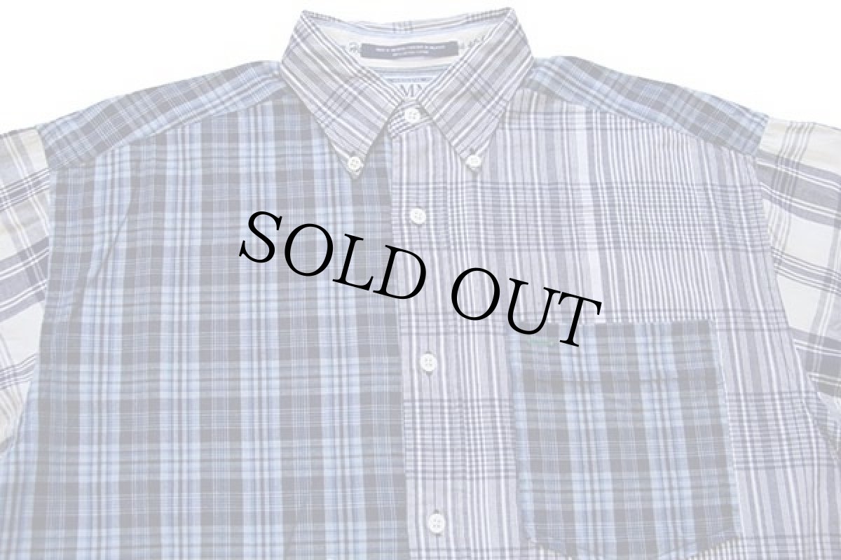 画像3: 90s TOMMY HILFIGERトミーヒルフィガー クレイジーパターン チェック ボタンダウン オックスフォード コットンシャツ (3)