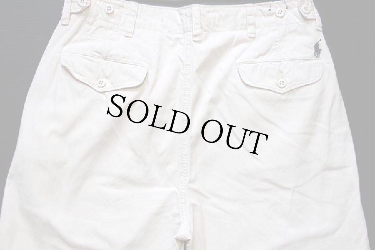 画像5: 00s ポロ ラルフローレン ビンテージ加工 コットン チノパン アイボリー (5)