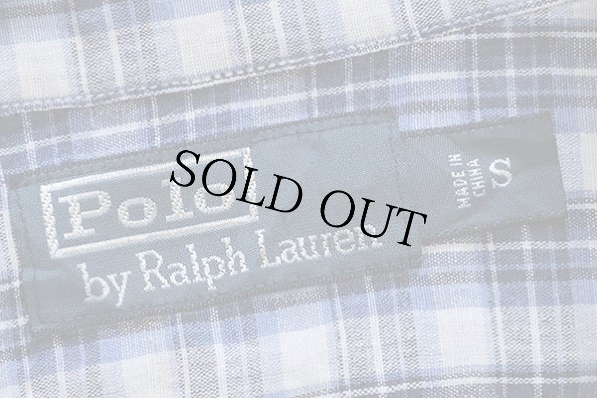 画像4: ポロ ラルフローレン チェック リネン×コットン ワークシャツ S (4)