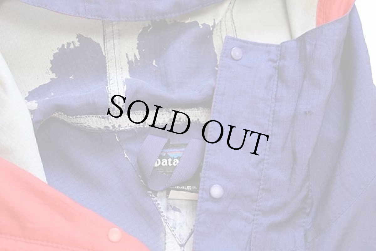 画像7: 90s patagoniaパタゴニア プルオーバー ナイロンパーカー 青紫 L★雪なしタグ アノラック (7)