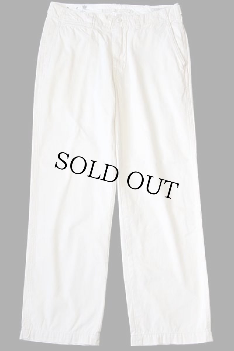 画像2: 00s ポロ ラルフローレン ビンテージ加工 コットン チノパン アイボリー (2)