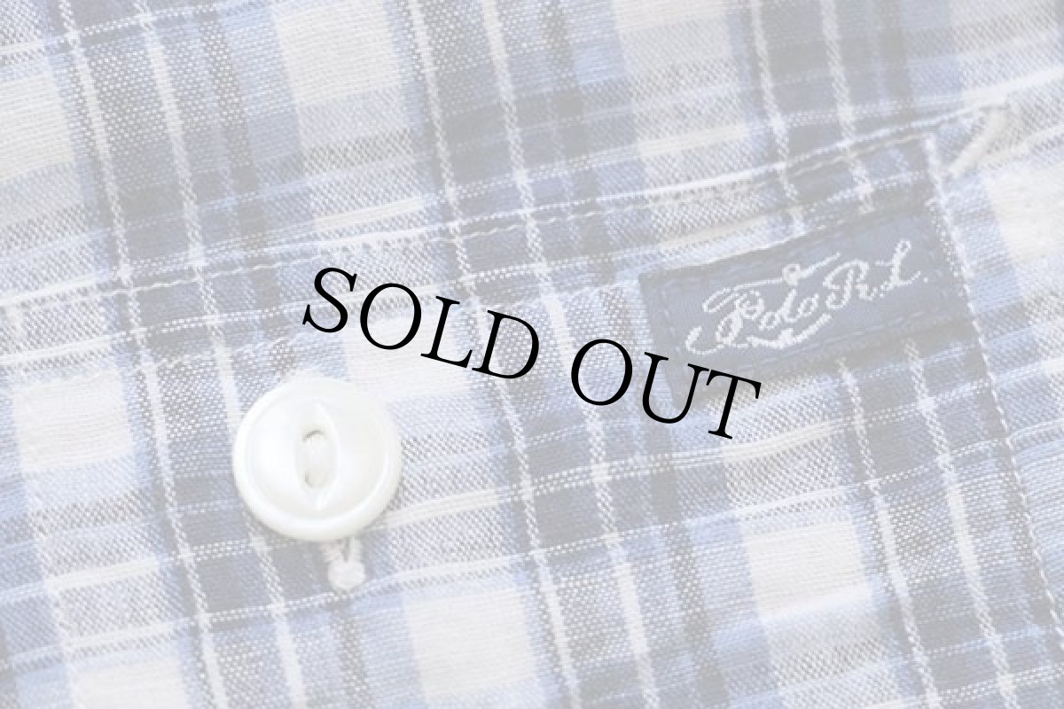 画像5: ポロ ラルフローレン チェック リネン×コットン ワークシャツ S (5)