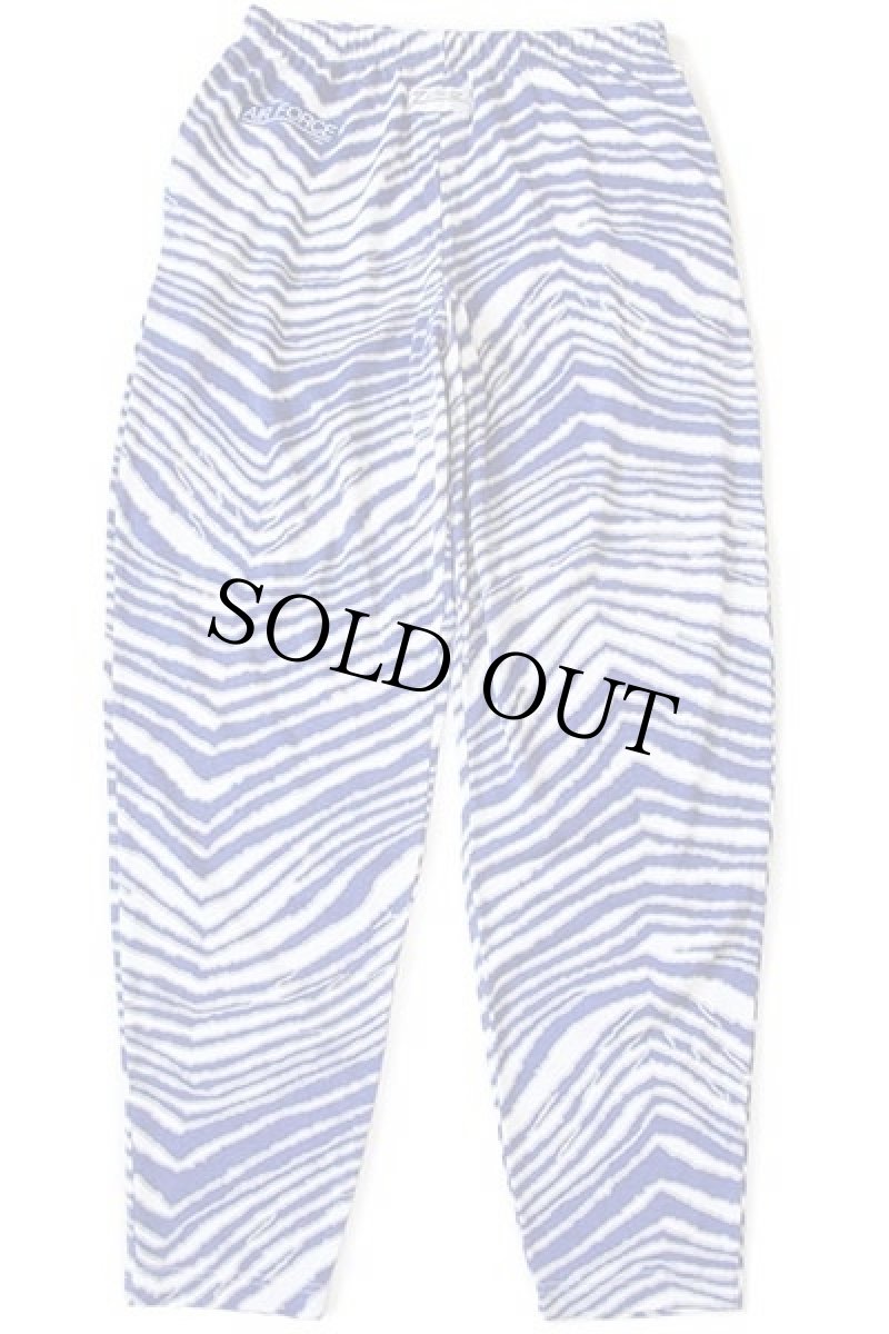 画像2: 90s USA製 ZUBAZ AIR FORCE フェルトパッチ ゼブラ柄 イージーパンツ L (2)