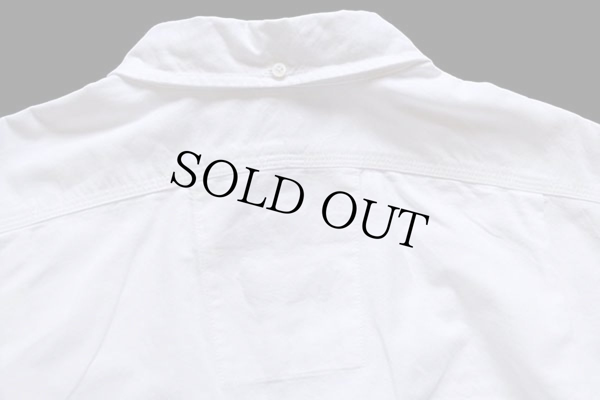 画像4: ラルフローレン マチ付き 三点留め ボタンダウン オックスフォード コットン ワークシャツ 白 L (4)