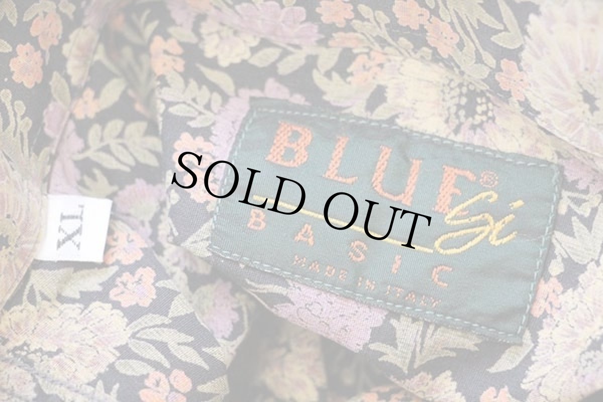 画像4: イタリア製 BLUE BASIC フラワー 総柄 コットンシャツ XL (4)