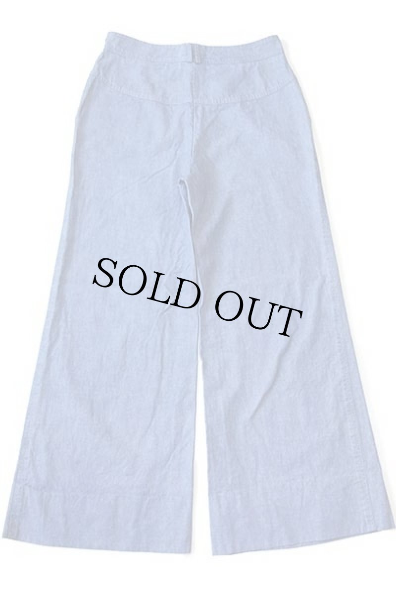 画像3: 80s UNKNOWN ワイド フレア コットン シャンブレーパンツ w31 (3)