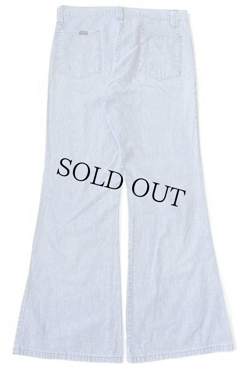 画像3: 70s h.i.s フレア デニム セーラーパンツ w33 (3)