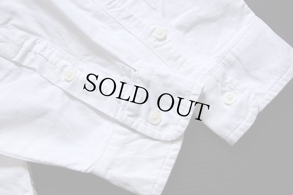 画像7: ラルフローレン マチ付き 三点留め ボタンダウン オックスフォード コットン ワークシャツ 白 L (7)