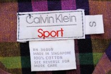 画像4: 90s Calvin Klein Sport カルバンクライン チェック コットンシャツ S (4)