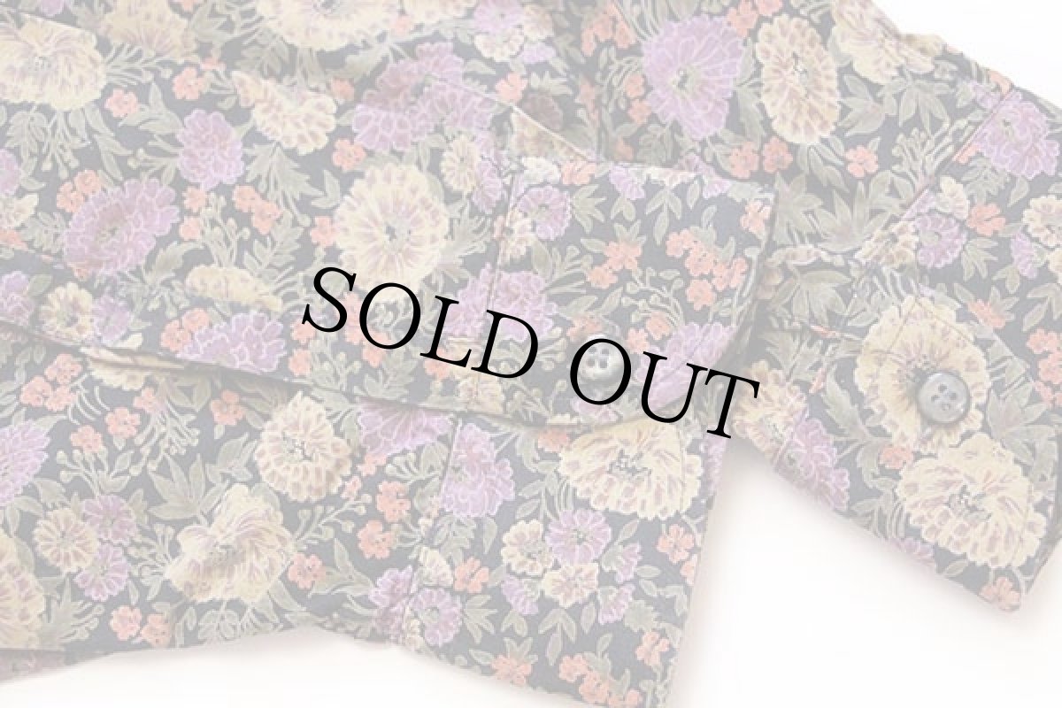 画像6: イタリア製 BLUE BASIC フラワー 総柄 コットンシャツ XL (6)