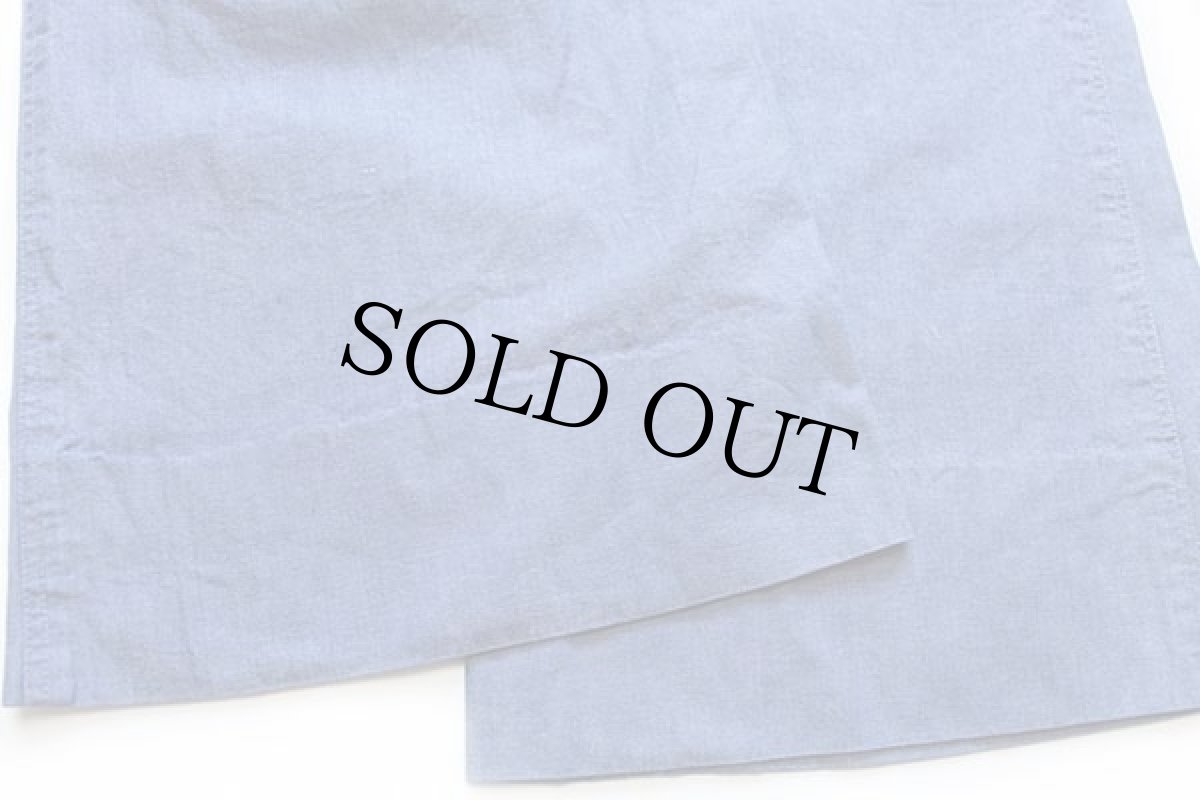 画像8: 80s UNKNOWN ワイド フレア コットン シャンブレーパンツ w31 (8)