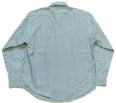 画像2: 90s ラルフローレン ストライプ コットンシャツ 緑×白 8 (2)