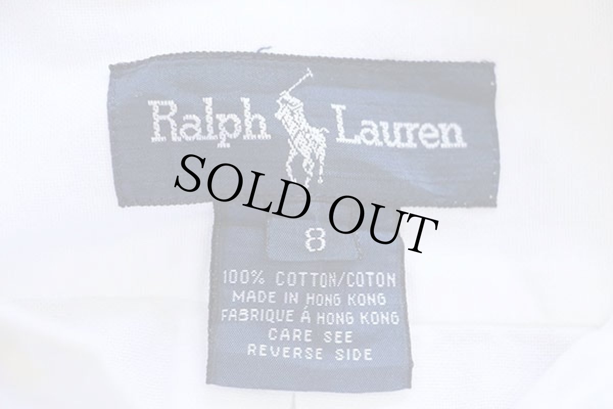 画像4: 90s ラルフローレン ワンポイント ボタンダウン オックスフォード コットンシャツ 白 8 (4)