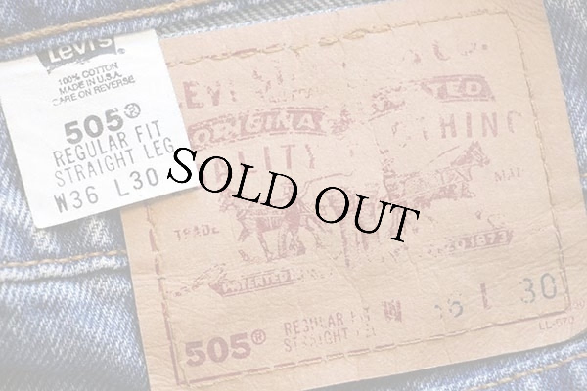 画像6: 90s USA製 Levi'sリーバイス 505 デニムパンツ w36 L30★52 (6)