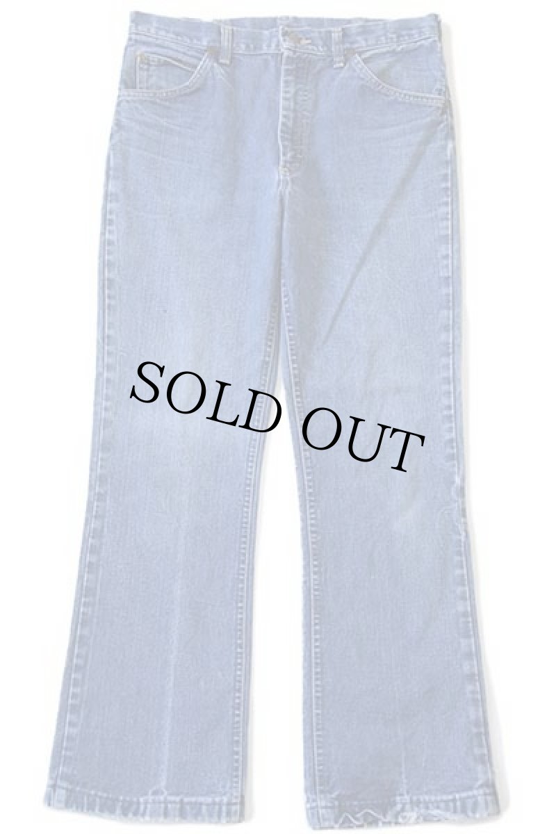 画像2: 70s USA製 Leeリー フレア デニムパンツ w33★ベルボトム (2)